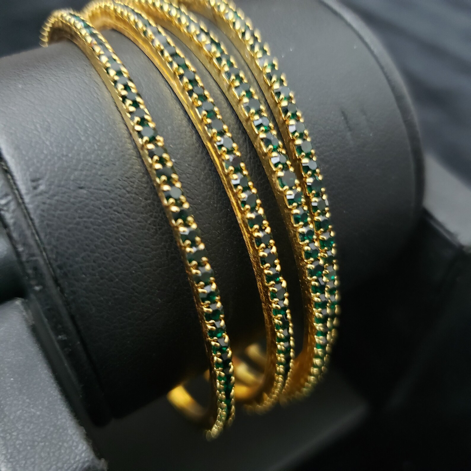 Green bangles set for bride Clearance