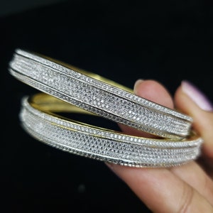 2.6 Silver color base with micro stone work , High quality stones