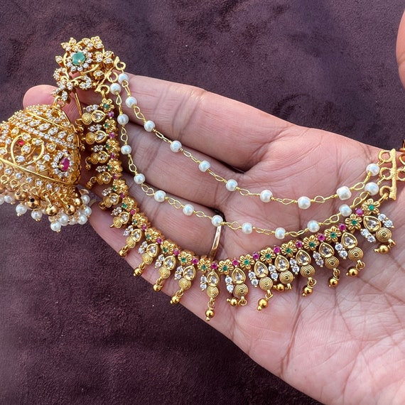 Lakshmi Devi Chempaswaralu Hair Jewelry Hair Decor Indian