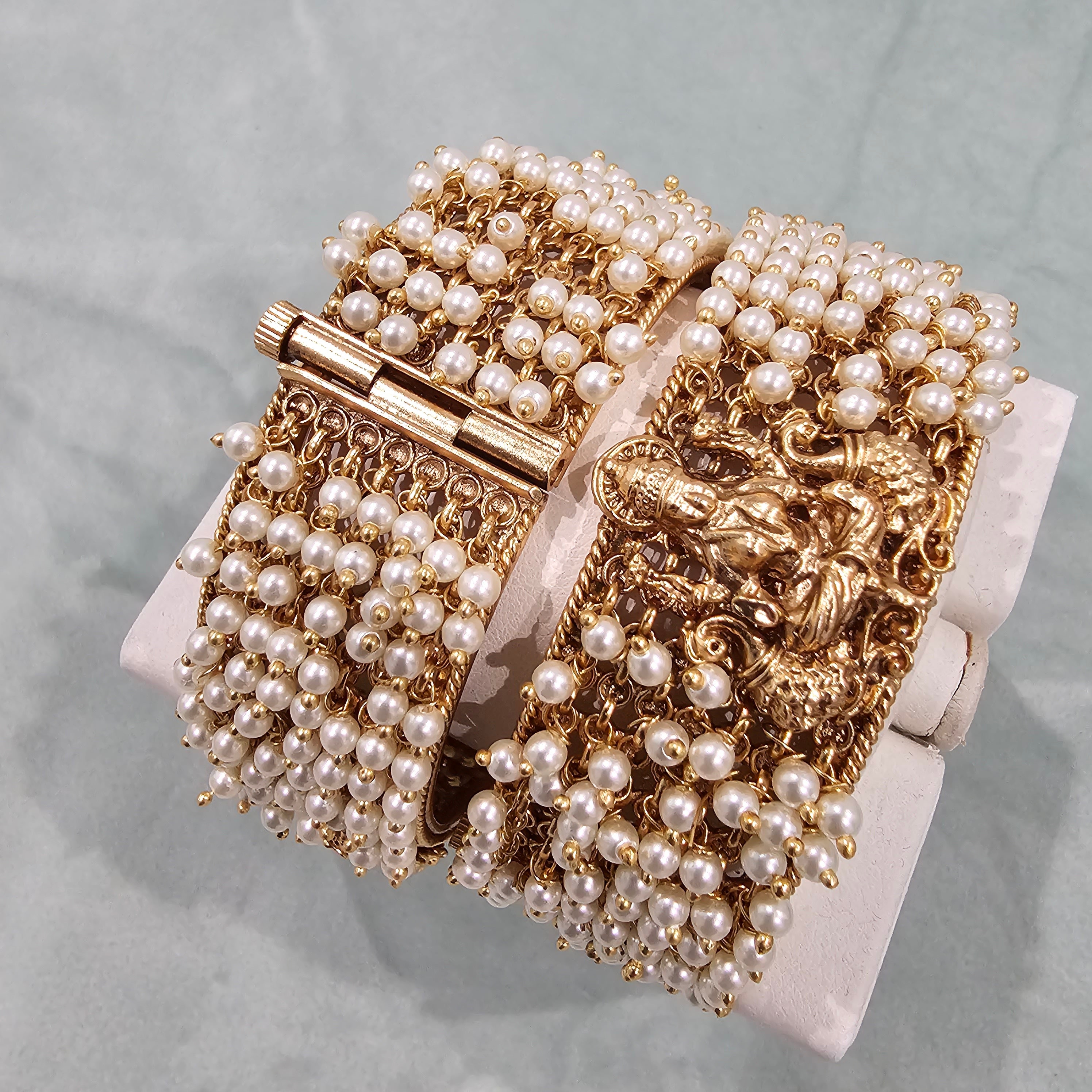 CHAIN PEARL BANGLE (Brass) - 一部予約商品（6/30頃発送）