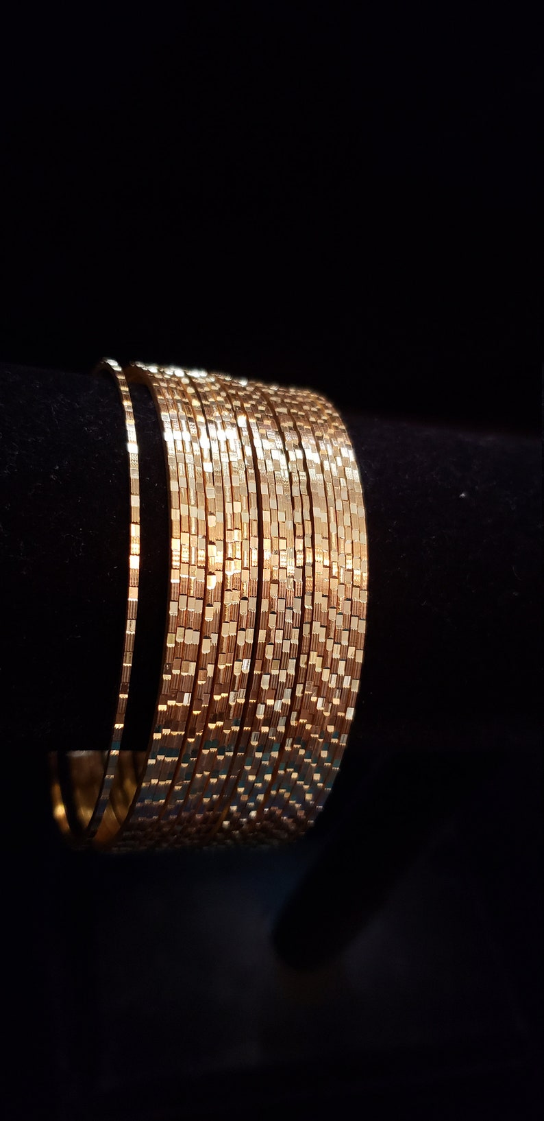 24 Thin Bangles set Mix n Match Bracelet Set,Bollywood Kadas 24 Indian Bangles Set 22k Gold Plated Traditional indian Wedding Bangles
