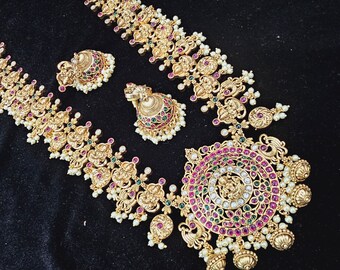 Touchstone Collana Torque In Tono Oro Antico - Gioiello Indiano Bollywood Artigianale Per Donne
