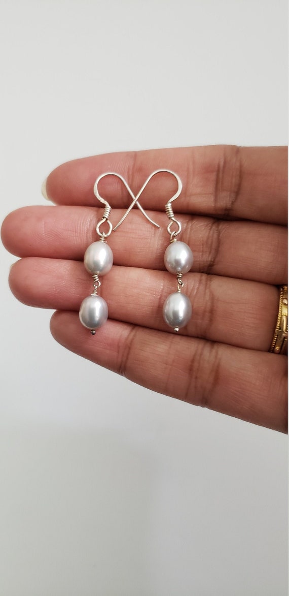 Abhooshan 925 Sterling Silver Pair of Pearl Dangle Drop Stylish Trendy  Light weighted Earrings.Best Gift for Wife Mother Sister Girlfriend Women  Girls : Amazon.in: Fashion