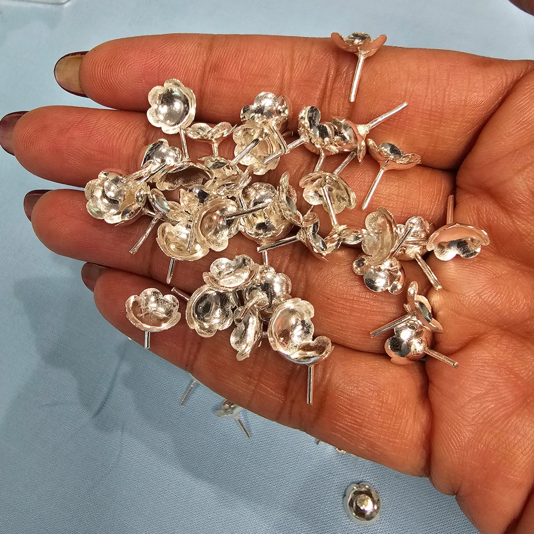 Pure Silver 108 Flowers, Silver Flowers for Pooja, Sravana Maasam