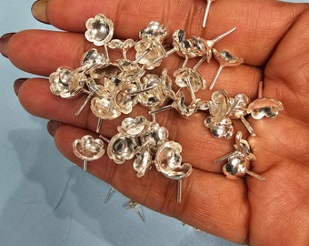 Pure Silver 108 flowers, Silver flowers for Pooja, Sravana maasam Pooja flowers, pure silver flowers.