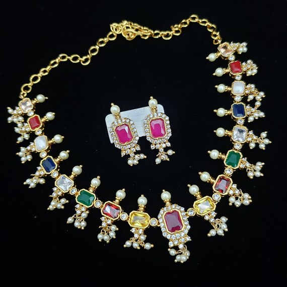 Different Stones Necklace Necklace Set 