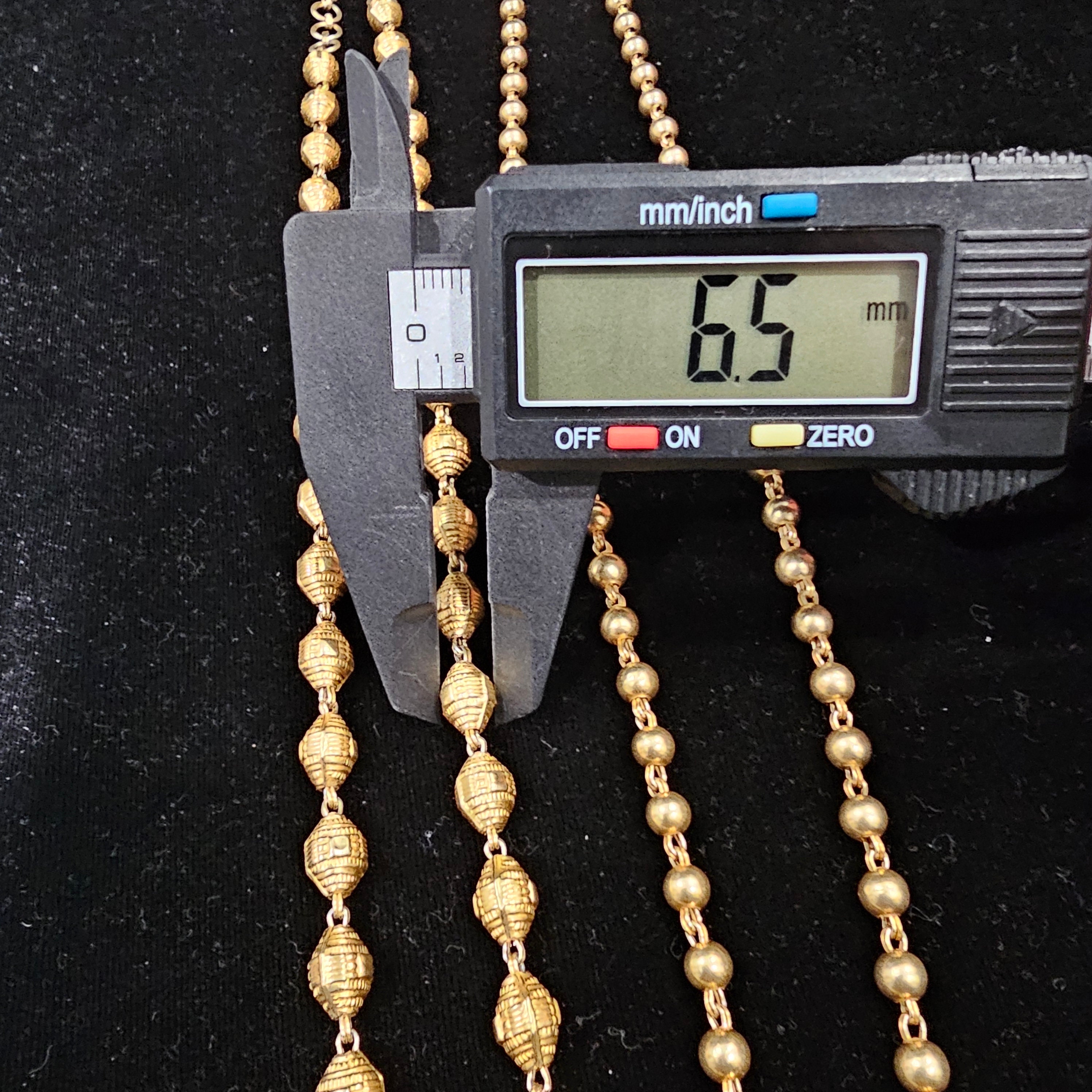 92.5 Pure Silver Chains, Mattar/ Dolki Beads Chains, Silver Chains- Mix ...