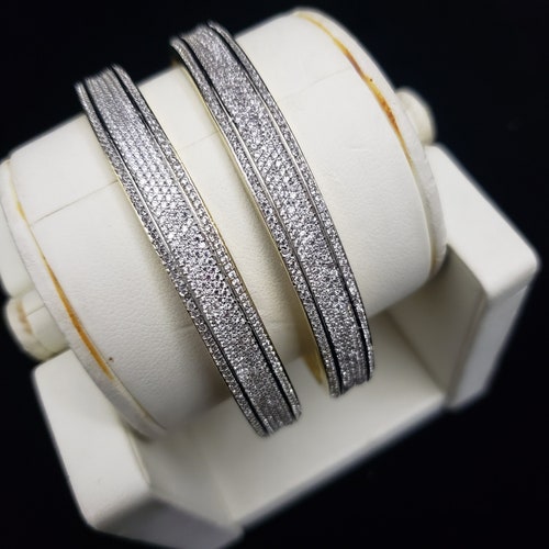 2.6 Silver color base with micro stone work , High quality cheapest stones