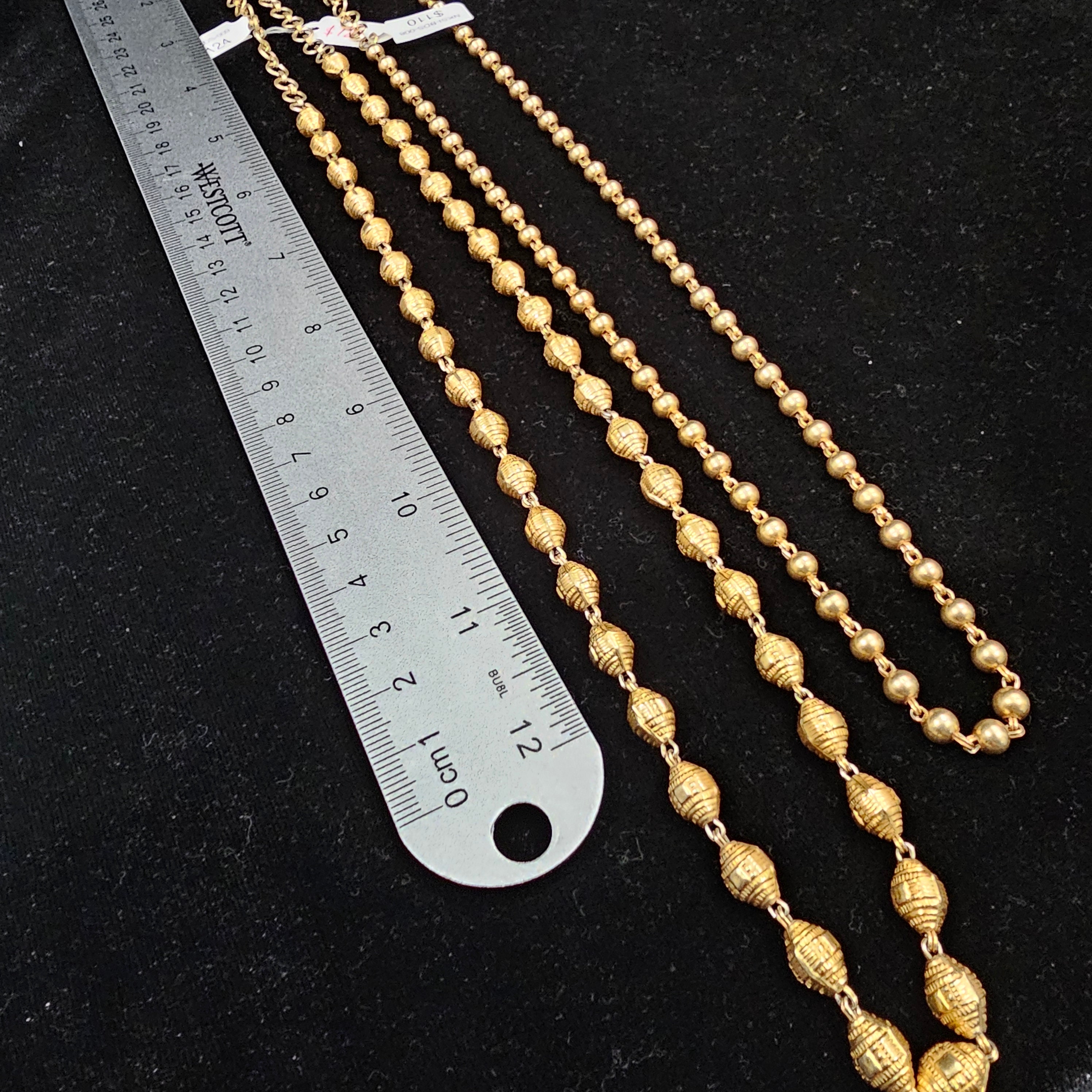 92.5 Pure Silver Chains, Mattar/ Dolki Beads Chains, Silver Chains- Mix ...