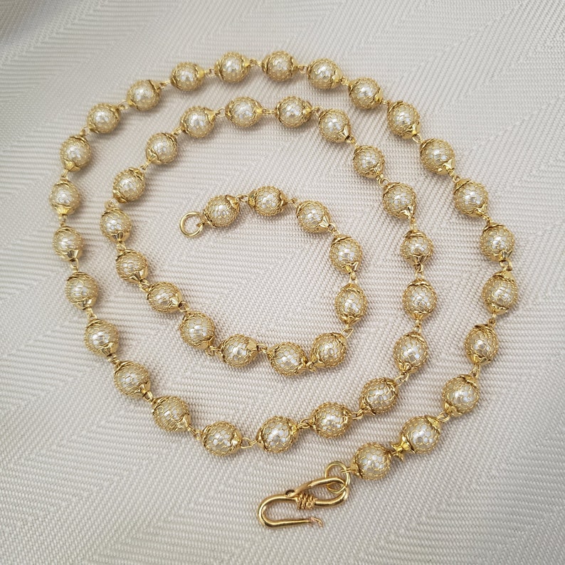 Net Pattern Pearl Necklace, High Quality Semi Precious Pearls, Suitable ...