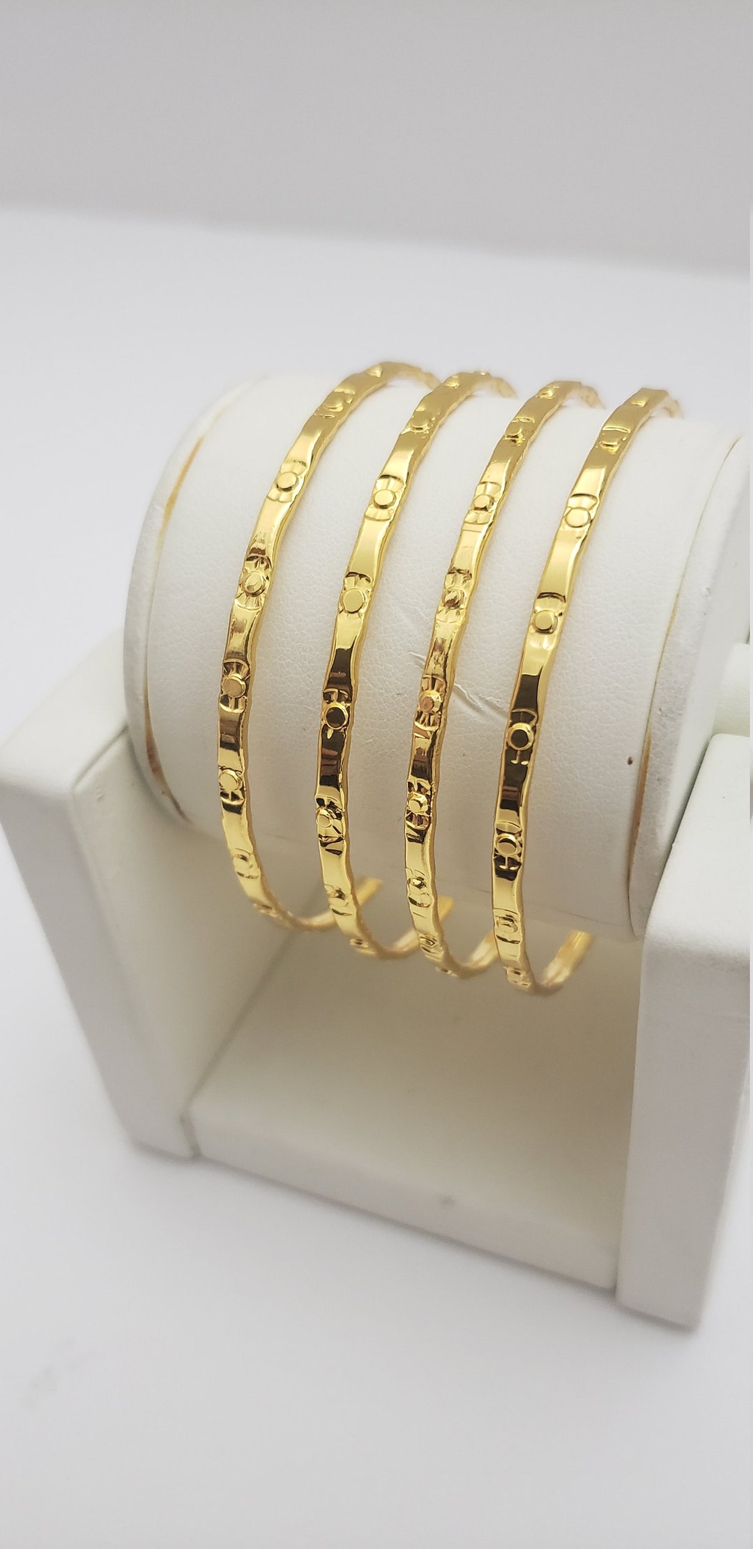 Gold Covering Bangles Set 4 Bangle Set 22k Gold Plated Wedding Bangles Mix N Match Bangles Etsy Canada
