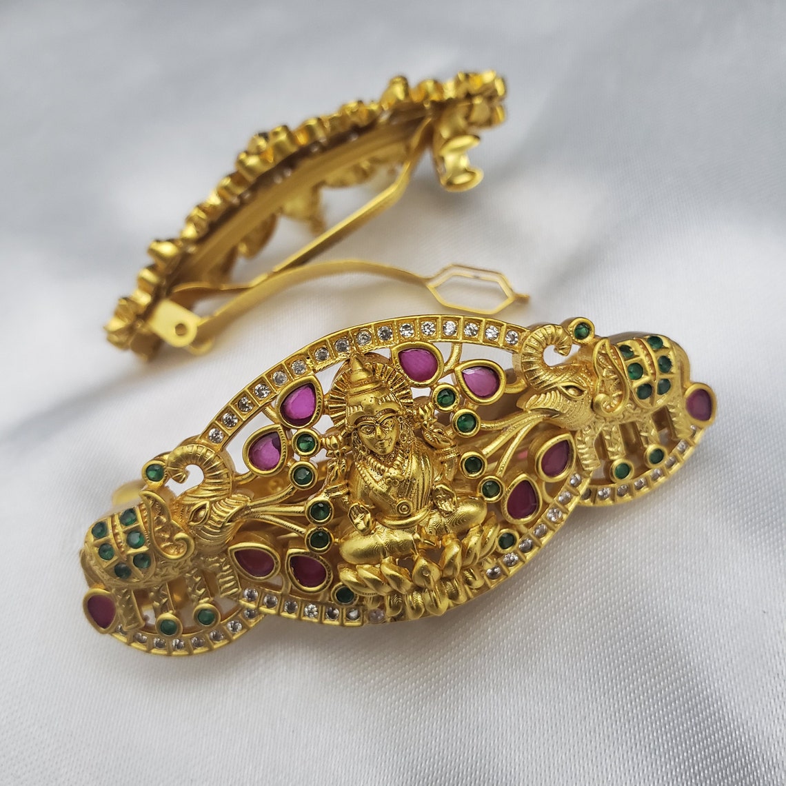 Indian hair clipsGold covering Hair clip Wedding Etsy