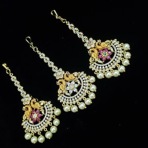 Maang Tikka, Paapati bill, Indian Jewelry, Wedding Jewelry, Bollywood, Ethnic, Hair Jewelry, Tikka, Matha Patti