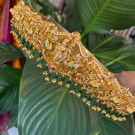 Indian Wedding Bridle Handmade Pearl Beaded Stone Work Waist Belt Women  Body Jewelry ||saree Belt|| Hip Belt
