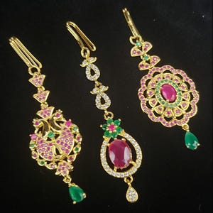 Maang Tikka- small size, Paapati bill, Bollywood Ethnic Hair Jewelry, Tikka, Matha Patti