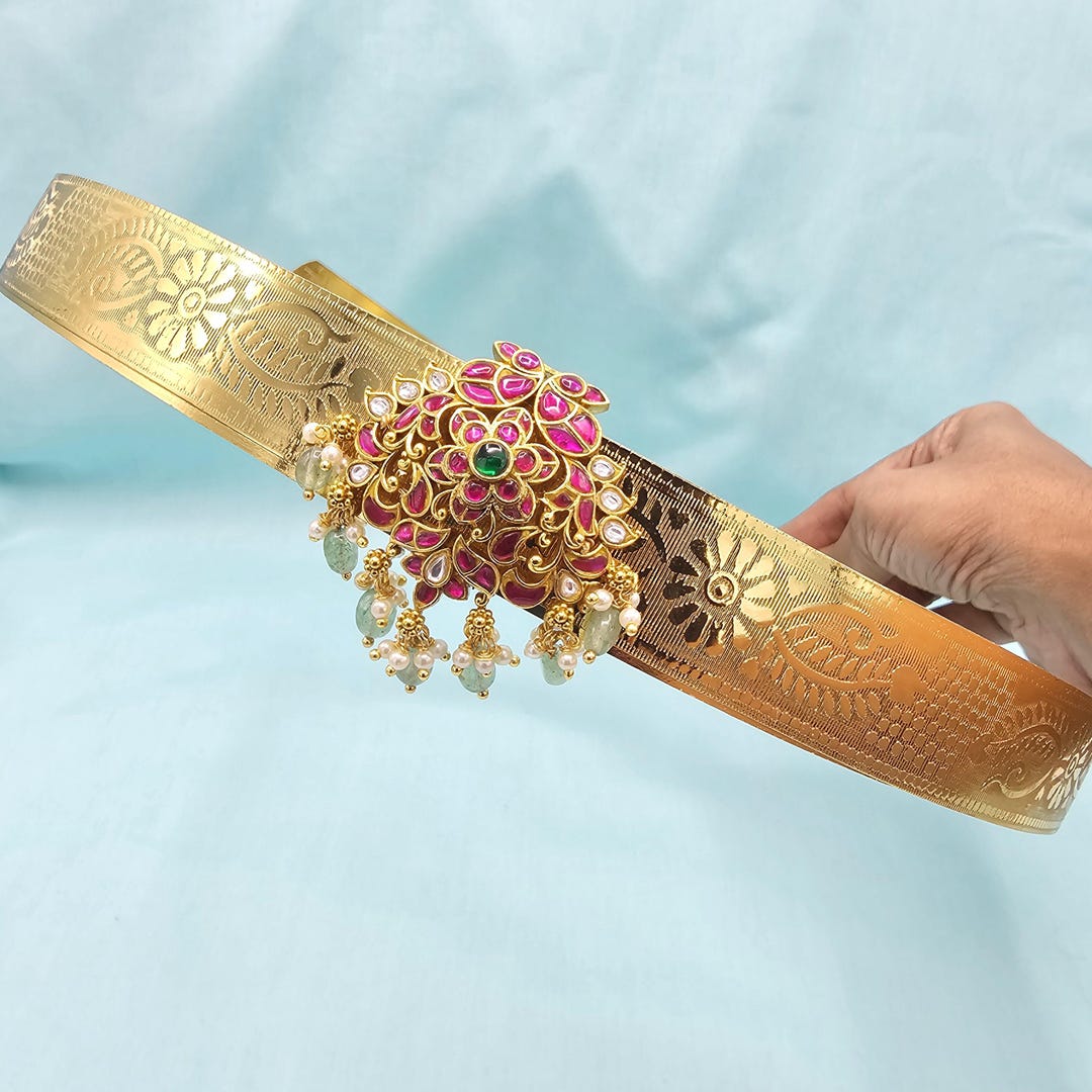 36' Teen Size Vaddanam, Simple Light Weight Kids Vaddanam, Kundan