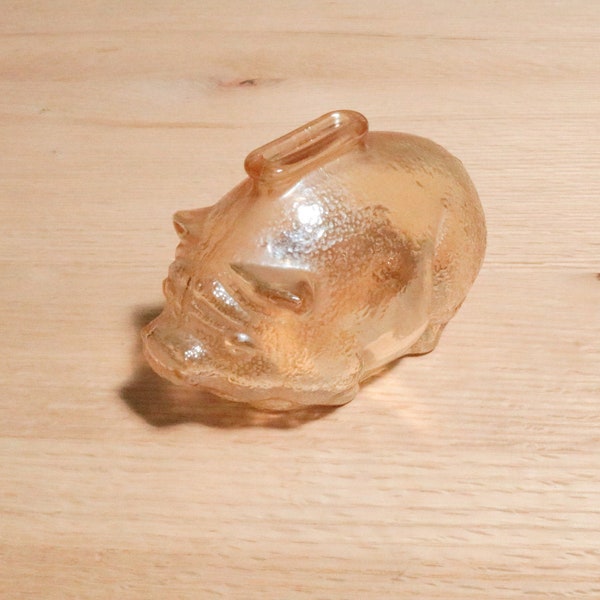 Small Carnival Glass Piggy Bank