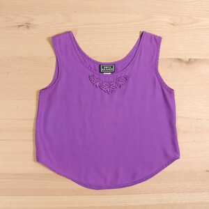 1990&#39;s Purple Crop Tank Top