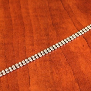 vintage Rhinestone Two Strand Bracelet