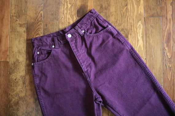 1990's Purple Maroon High Waisted Jordache Jeans - image 3