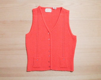 1960's Orange Sweater Vest