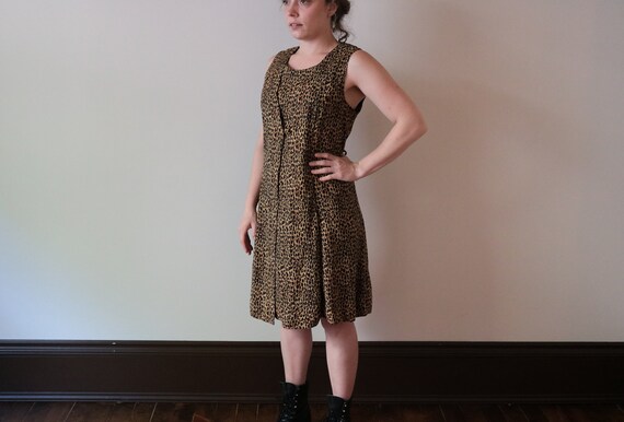 1990's Animal Print Sleeveless Dress - image 3