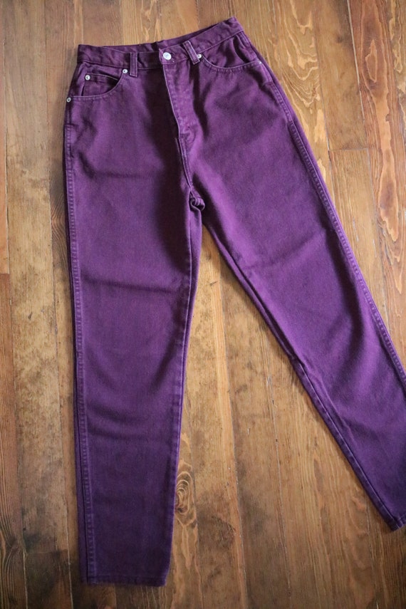 1990's Purple Maroon High Waisted Jordache Jeans - image 5