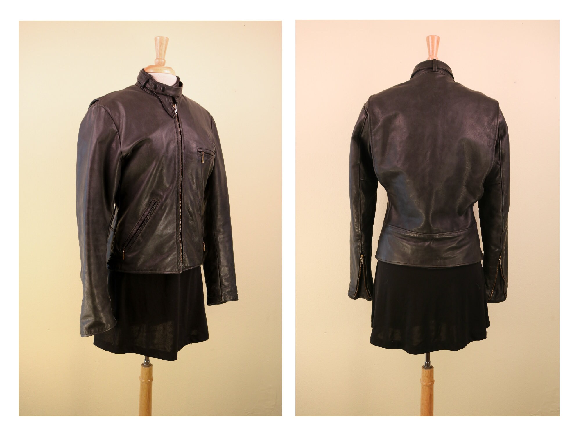 【HI FI FNK】Hand Washed Leather Blouson HI FI FNK】Hand Washed Leather Blouson