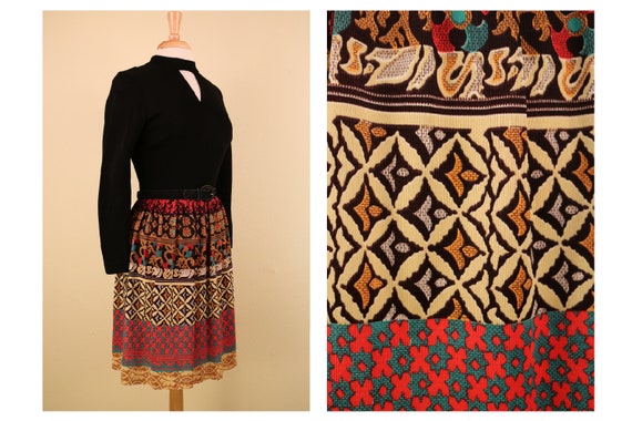 Vintage 1960’s Long Sleeve Mod Dress Psychedelic P
