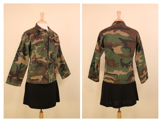 1990’s Camo Camouflage Jacket Size Small - image 1