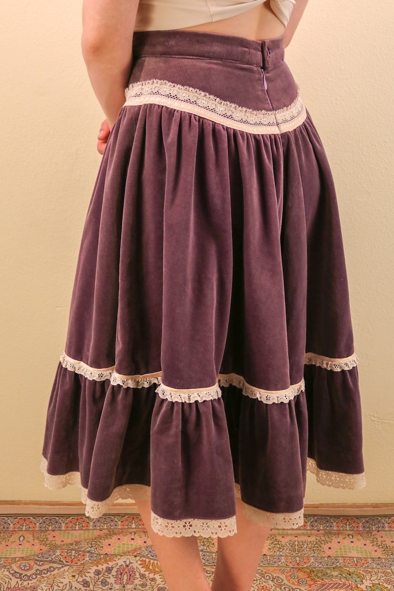 Velvet Purple Lavender Gunne Sax Style Lace up Ren Faire Fairy - Etsy
