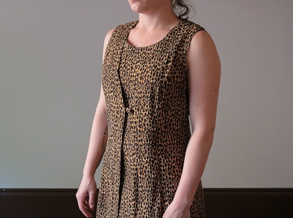 1990's Animal Print Sleeveless Dress - image 5