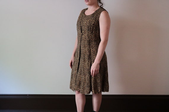 1990's Animal Print Sleeveless Dress - image 2