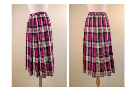 Magenta Pleated Authentic Wool Pendleton Pleated … - image 1