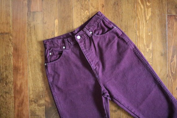 1990's Purple Maroon High Waisted Jordache Jeans - image 2