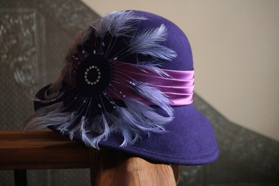 Archie Eason vintage Pink and dark purple Hat Archie Eason vintage Pink and dark purple Hat main image 3