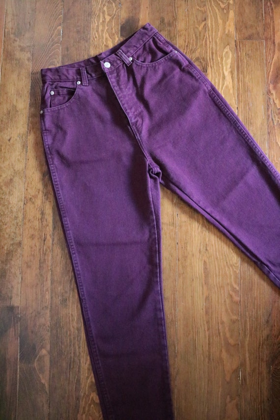 1990's Purple Maroon High Waisted Jordache Jeans - image 4