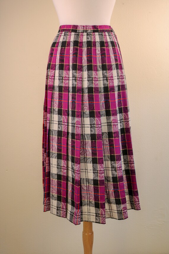 Magenta Pleated Authentic Wool Pendleton Pleated … - image 3