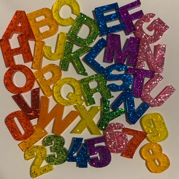Epoxy Resin Alphabet Letters Etsy