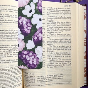 Purple Hydrangea Bookmark, Floral Bookmark, Spring Floral Bookmark, Bookmarks for Mom, Bookmarks for teachers, Book marks for women image 7