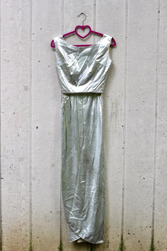 Absolutely Stunning 60s Silver Formal Dress Set
