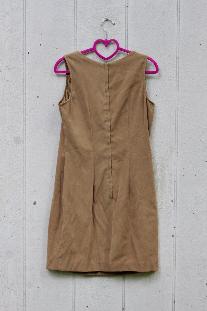 90s Minimal Tan Sheath Dress by Dawn Joy