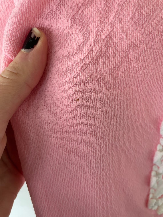 Cute Bubblegum Pink Mod 60s Short Sleeve Midi Dre… - image 4