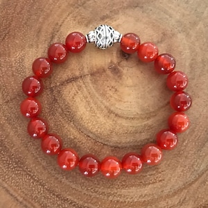 Oranger Karneol Edelstein Armband - 8 mm