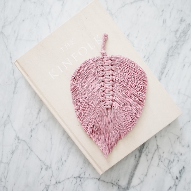 Pequeña pluma Macrame / hoja de Macrame / Macrame