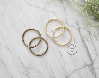 Anillo metálico soldado / Anillo tórico metálico de 4,4 cm / Anillo metálico dorado de 7 cm / Anillo metálico de latón antiguo de 45 mm/70 mm / Suministros para macramé / Anillo para colgar plantas