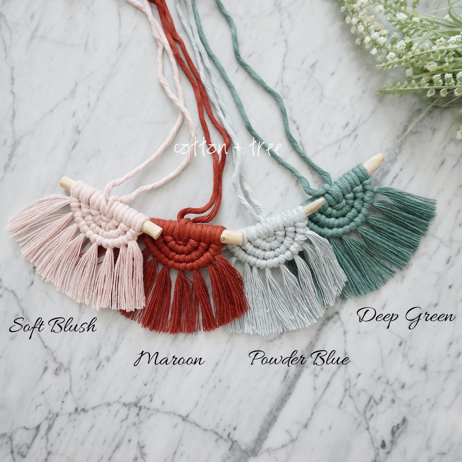 Macrame Rear View Mirror Charm Mini Macrame Hanging Modern Etsy