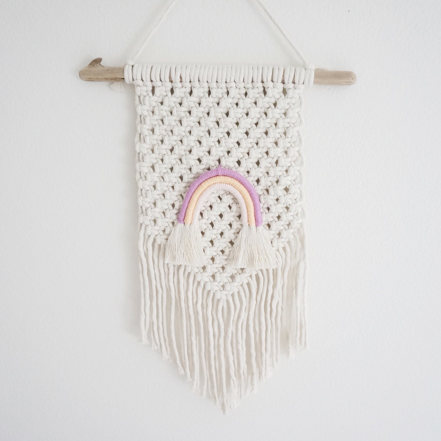 Macrame Baby Gift Box / Macrame Rainbow Wall Hanging / Macrame Etsy