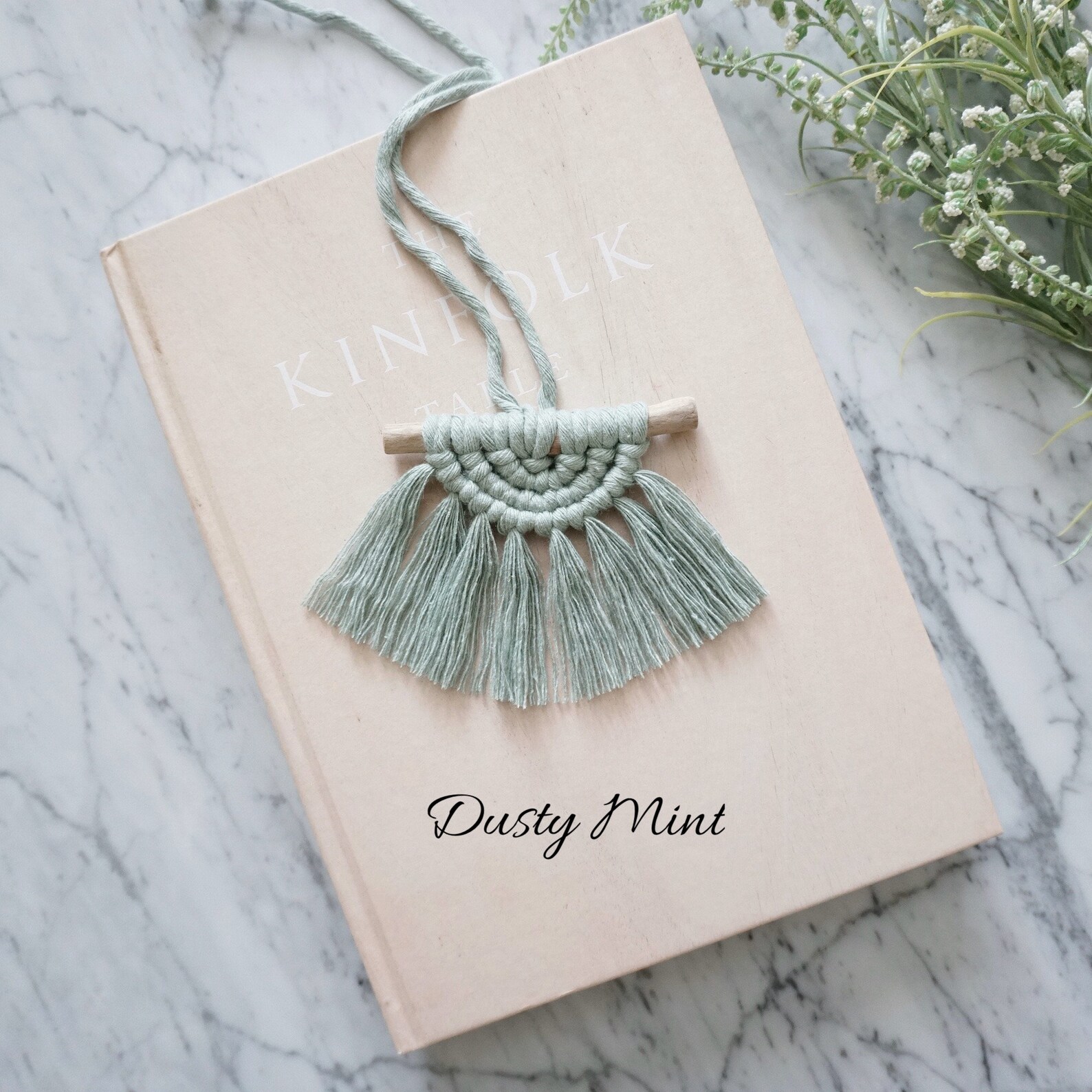 Macrame Rear View Mirror Charm Mini Macrame Hanging Modern Etsy