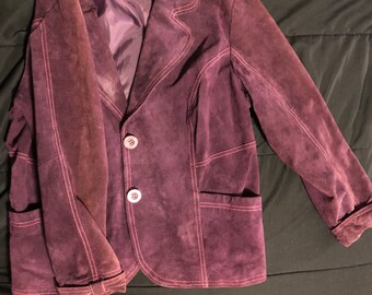 plum suede jacket